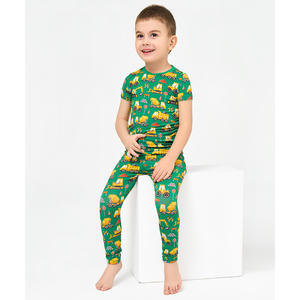 Pyjama à manches courtes pour garçons, vêtements confortables pour enfants en bas âge - Product Image 3