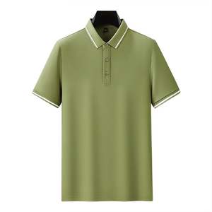 Polos de hombre de talla grande de algodón transpirable informal de punto de alta calidad con logotipo personalizado OEM - Product Image 1
