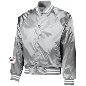 Colletto da baseball con Logo personalizzato da uomo Fit Designs plus size bomber in raso cappotto invernale personalizzato stampa a sublimazione ricamata