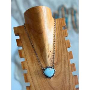 Collar de Barra de Plata de Ley y Turquesa Natural Dry Creek de Jameson Garcia para Regalo - Product Image 2