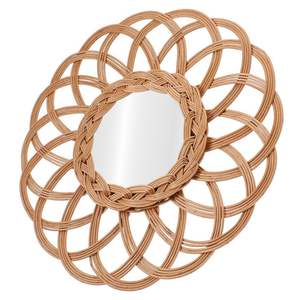 กระจกเงาหวายทรงรีขนาดปรับแต่งได้กระจกหวายตกแต่งบ้านด้วยหวายที่ปลอดภัยหรูหรา - Product Image 6