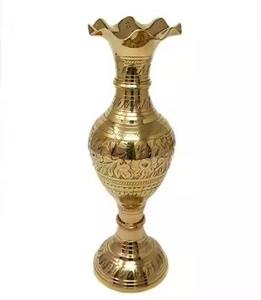 Vase à fleurs en laiton élégant, pot artisanal en relief pour une décoration de pièce élégante, idéal pour les fleurs et l'exposition - Product Image 6