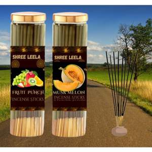 Shree Leela Agarbatti para Pooja fruitpunch y muskmelon Pack de 2 varitas de incienso natural con aceites esenciales - Product Image 3