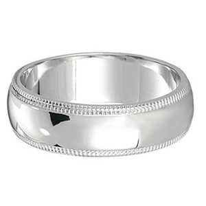 แหวนแต่งงานผู้ชาย สไตล์โรแมนติกทันสมัย แบบสวมสบาย ลายมิลเกรน แพลเลเดียม 950 ชุบทอง 5 มม. แหวนแฟชั่น - Product Image 2