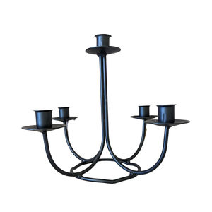 Exhibición de velas cónicas de hierro forjado, exhibición de velas cónicas, columna de vela de Pilar acanalado, mesa de cámara acanalada, diseño atractivo de metal - Product Image 1