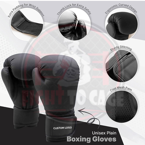ชุดนวมชกมวยสีดำด้านและถุงมือซ้อมสำหรับคิกบ็อกซิ่ง มวยไทย ฝึกซ้อม ป้องกันการบาดเจ็บ สำหรับขายส่ง - Product Image 5