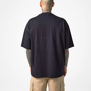 Vente en gros de t-shirts pour hommes 100 _ sérigraphie streetwear surdimensionnée en coton t-shirts vierges lourds pour hommes - Product Image 5