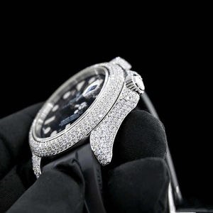 Relojes de joyería de cuarzo automático con tachuelas de diamantes cultivados en laboratorio VVS de alta calidad, pantalla de esfera analógica de lujo, nuevo - Product Image 4