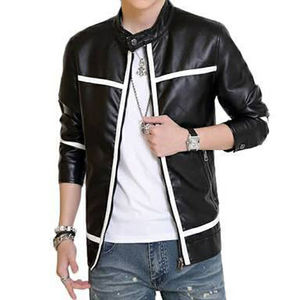 Chaqueta de cuero genuino para caballeros teñida Lisa Chaqueta cálida de moda de alta calidad para hombres Precio al por mayor Precio barato OEM Transpirable - Product Image 2