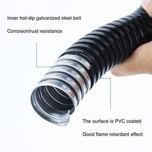 10mm 15mm 20mm 25mm 32mm pvc enduit gi flexible métal ondulé électrique conduit tuyaux tuyaux blanc noir - Product Image 2