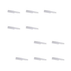Confezione di Emuca da 10 chiusure a scatto in plastica grige porta avvitate negli sportello dei mobili - Product Image 1