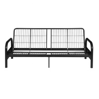 Cadre de canapé-lit multifonctionnel en métal, lit de jour, mobilier d'intérieur, convertible, pliable, base de canapé-lit double