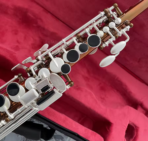 ready to go Dark gold Sopranino <b>Saxophone</b> Satin silver Keys USA WEIBSTER Eb sax Low Bb - Product Image 2