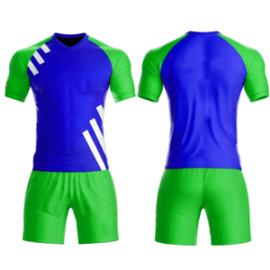 Tenues de football personnalisées durables avec nom d'équipe, manches courtes, automne, 100% polyester, séchage rapide, respirant, ensemble de survêtement d'entraînement avant - Product Image 5