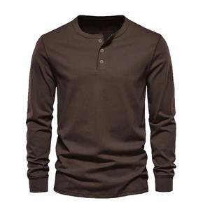 Haute qualité manches longues nouveaux t-shirts Premium élégant Logo hommes T-shirts 2025 100% coton biologique o-cou t-shirts - Product Image 1