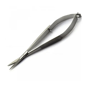 Custom Logo Micro Scissor Stainless Steel <b>Manicure</b> Cuticle <b>Tweezers</b> Black Brow Spring with Pointed Tip - Product Image 2