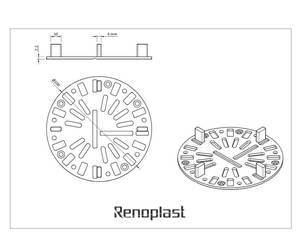 Renoplast ®   Renoslim Terrace Pads, Soporte Universal Ajustable de Plástico para Suelos Elevados, Balcones, Terrazas, Pedestales Elevadores - Product Image 1