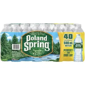 Poland Spring 8 oz Mini Water Bottles - 48 Pack Mini Bottled Spring Water for On-the-Go and Home Office Use
