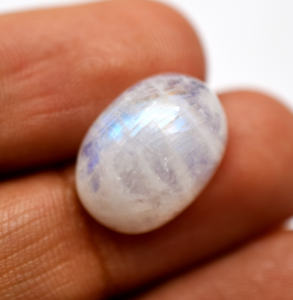 Cabujón de piedra lunar azul calibrado 18X13mm cristales de piedras preciosas sueltas piedras preciosas pulidas suaves para la fabricación de joyas piedra lunar arcoíris - Product Image 5