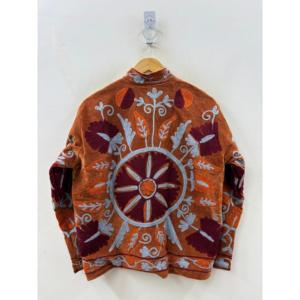 เสื้อแจ็คเก็ตกำมะหยี่ปักมือลายซูซานีสำหรับผู้หญิง สีเบิร์นซีเอียน สำหรับฤดูใบไม้ร่วงและฤดูหนาว ไซส์ XL - Product Image 3