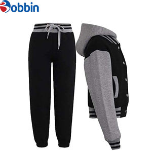 Conjunto Deportivo de Moda con Logotipo Personalizado, Sudadera Clásica de Béisbol Unisex para Niños y Pantalones Deportivos, Traje de Patchwork - Product Image 4