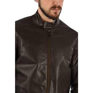Chaquetas de Cuero de Motociclista Personalizadas de Alta Calidad para Hombre, de Piel de Oveja Genuina, Estilo Bomber de Cuero Puro para Invierno - Product Image 4