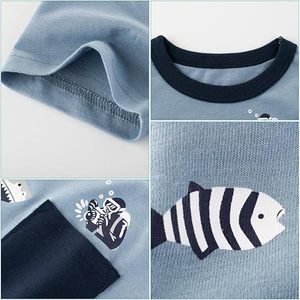 Children's Short-sleeved Knitted 100% Cotton T-shirts for Boys and Girls Summer <b>Clothes</b> Quick Dry Breathable - Product Image 5