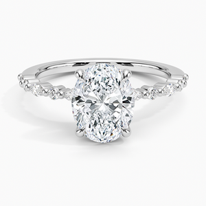 Bague en diamant de laboratoire taille ovale, bande à bulles, plaquée or 18 carats, bague de fiançailles en moissanite, fabrication de bijoux fins sur mesure en gros - Product Image 5