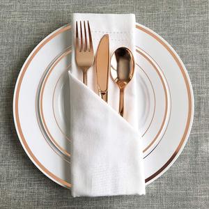 Luxurious Stainless Steel Flatware Set Easy-to-Wash Reusable Copper-Tone Metal Cutlery Elegant Dinnerware <b>Utensils</b> - Product Image 6