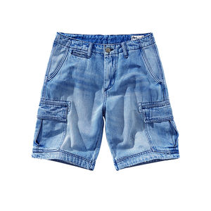 Pantalones cortos vaqueros de secado rápido de algodón para hombre, talla XS, 100%, patrón sólido, rasgado, informal, malla, Logo, decoraciones, deportes personalizados, respetuosos con el medio ambiente - Product Image 1