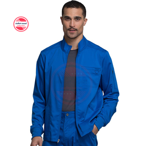 Veste de gommage pour hommes | Poches avant en coton Polyester de haute qualité, fermeture à glissière à manches longues, Logo personnalisé - Product Image 1