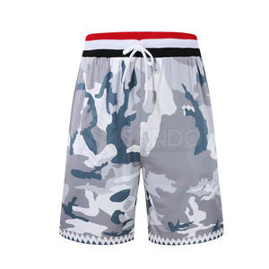 Nueva Llegada Pantalones Cortos de Baloncesto 100% Poliéster Transpirables de Secado Rápido al Mejor Precio Ropa Deportiva Casual con Impresión de Logotipo Personalizado Cintura Media - Product Image 1