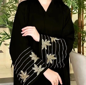 อาบายาแบบเปิดด้านหน้าสไตล์คาฟตันระบายอากาศได้ดีน้ำหนักเบาออกแบบตามสั่ง - Product Image 5