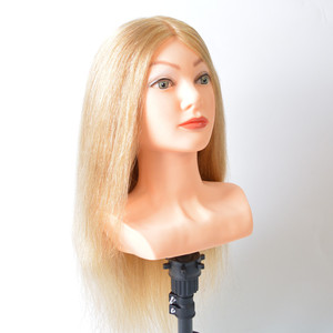 Tête de poupée de coiffure en gros avec de vrais <span class=keywords><strong>cheveux</strong></span> - Product Image 3