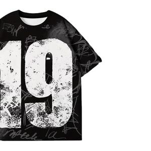 Camiseta de algodón 100% personalizada al por mayor con pedrería, estampado DTG, logo, estilo vintage, lavado a la piedra y efecto desgastado para hombre - Product Image 4