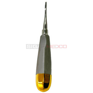 Extraction dentaire légère 3mm Extracteur de racine Manche doré Extraction dentaire allemande en acier inoxydable Instruments médicaux - Product Image 5