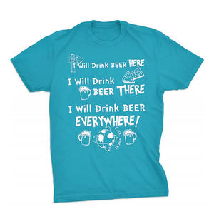 Hombres beben cerveza en todas partes camiseta divertida Patricks Day camisetas para chicos unisex tops camisetas diseño de moda streetwear ropa - Product Image 2