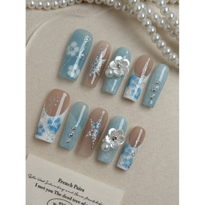 Winter Breeze Press on Nail : Design d'ongles sur le thème de l'hiver pour des tenues hivernales élégantes - Product Image 2