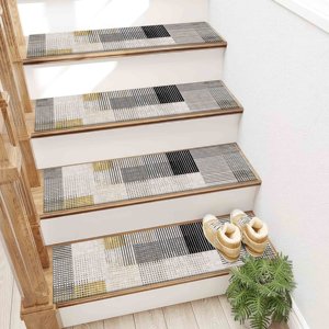 Tapis imprimé à motifs géométriques : moderne, ethnique, doux, design personnalisé, avec poils doux - Product Image 2