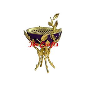 Attractive Design Dukhoon <b>Burner</b> In Metal Gold And Brown Color Bakhoor <b>Burner</b> With Handle At Cheapest Price - Product Image 6