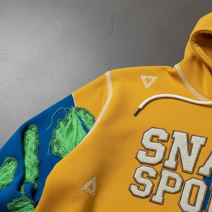 Sweat à capuche en molleton lourd de style streetwear pour homme, sweat à capuche délavé au soleil, sweat à capuche ample pour homme, sweat à capuche délavé à l'acide, broderie - Product Image 5