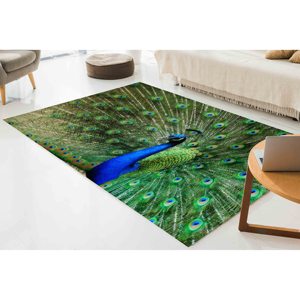 Alfombra con Estampado de Pavo Real: Moderna, Hermosa, Animal, Redonda, de Lujo, para Colgar en la Pared, para Cuarto de Niños, para la Entrada, Alfombra de Terciopelo - Product Image 4