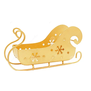 <b>Christmas</b> Decoration Metal <b>Christmas</b> Sleigh for Table <b>Top</b> Decor 2023 Vintage Iron Red Santa Sleigh for <b>Christmas</b> Gifts - Product Image 5