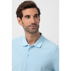 Polo básico de Piqué para hombre, corte informal, Cuello clásico y cierre de botón, 85% algodón, 15% poliéster, disponible en varios colores - Product Image 3