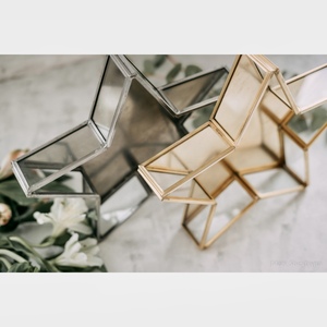 2025 plateau de rangement de service en métal doré de luxe plateau polyvalent en forme d'étoile élégant pour chauffe-plat et bougeoir - Product Image 4