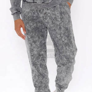 Chándal de lavado ácido de algodón 100% de alta calidad, secado rápido, anticontracción, de talla grande, Color sólido, logotipo personalizable, conjunto de invierno al por mayor - Product Image 5