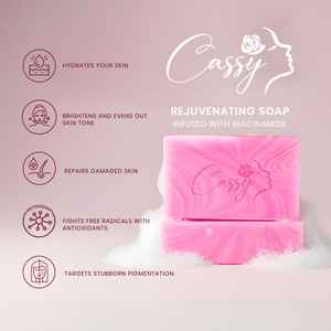 Cassy Rejuvenating <b>Soap</b> with Niacinamide Gentle Skin Renewing Beauty Bar 70g - Product Image 4