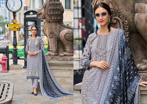 Estampado de algodón puro con bordado exclusivo con mal dupatta - Product Image 3