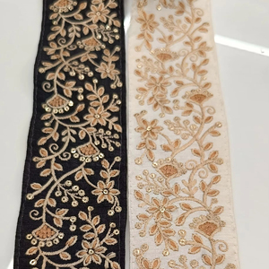 ผ้าบางเนื้อละเอียดปักลายดอกไม้หรูหราสำหรับเจ้าสาวแฟชั่นและตกแต่งบ้านดีไซน์ที่มีสีสันสวยงามสำหรับของขวัญเสื้อผ้ารองเท้า - Product Image 1