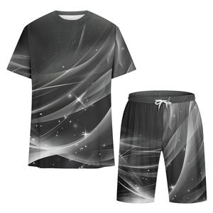 Ensemble polo et short pour hommes de haute qualité personnalisé et respirant Vente en gros en usine d'été décontracté et respirant Design uni vierge - Product Image 3